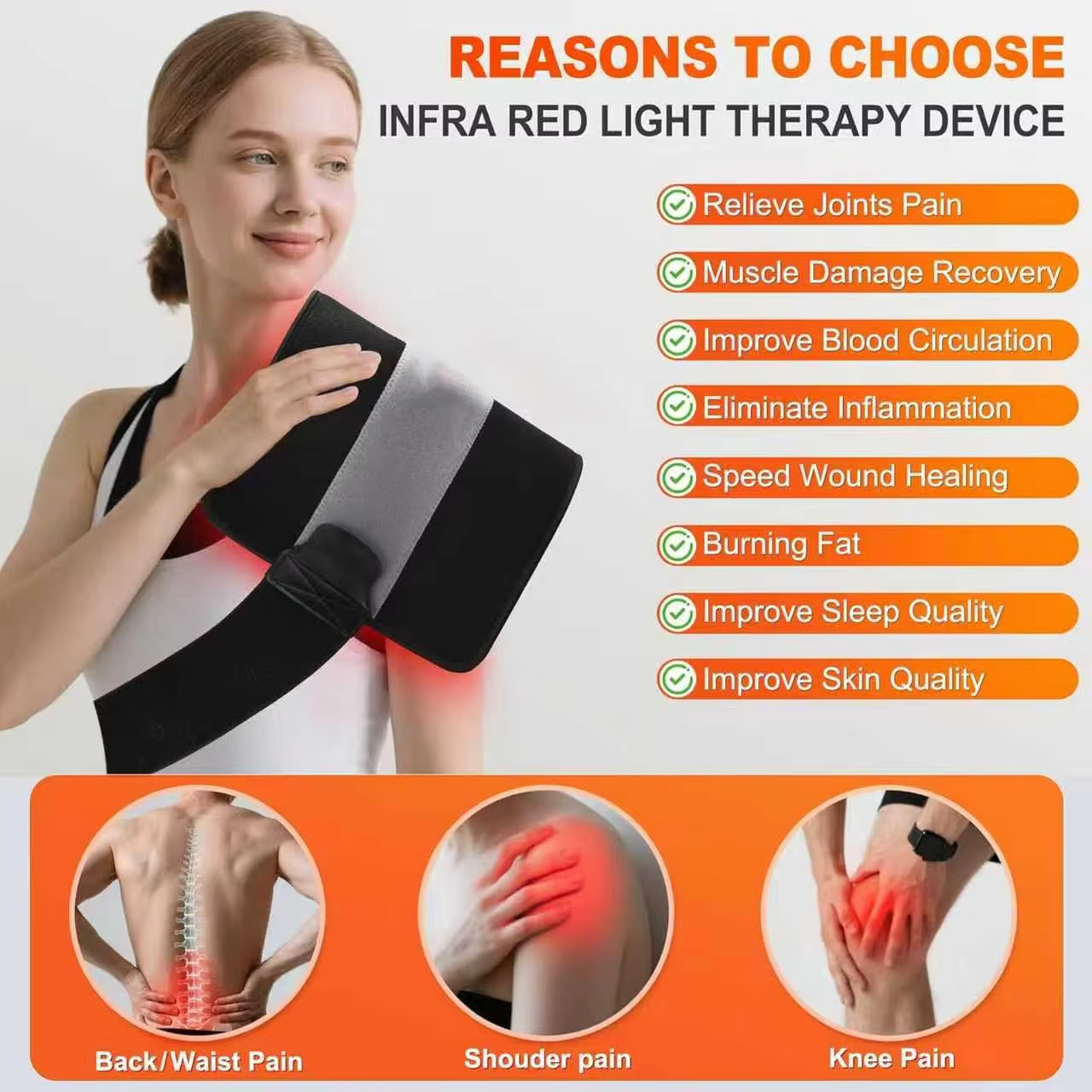 242 LED red light therapy pad