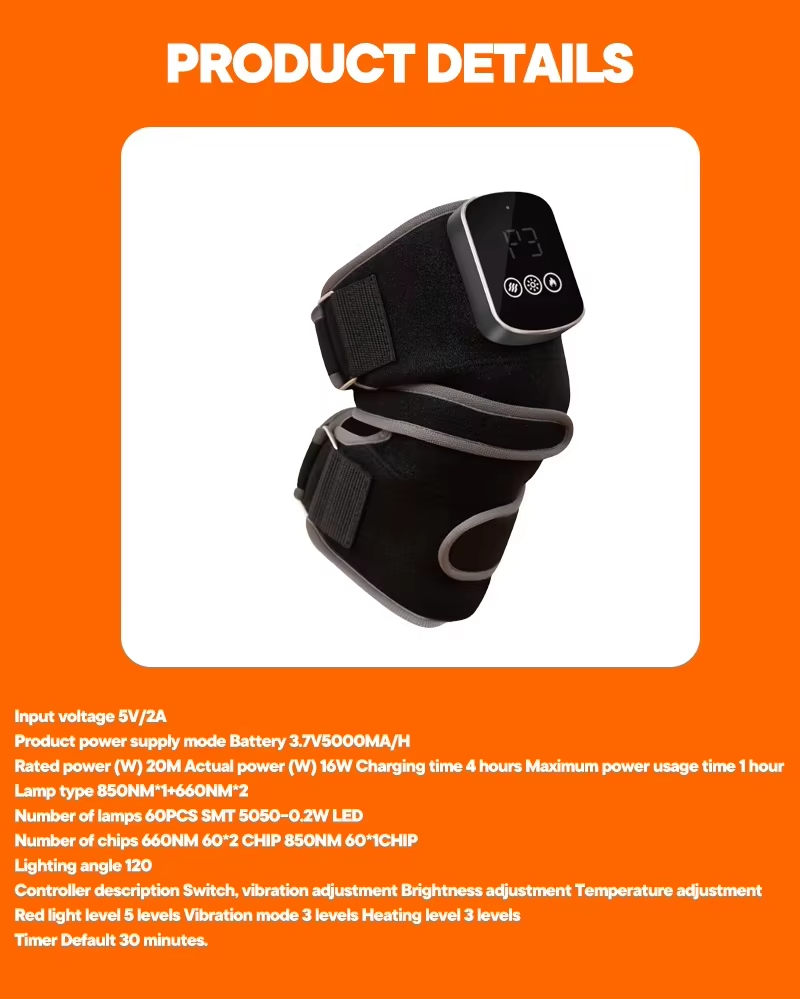 Red light therapy knee pads