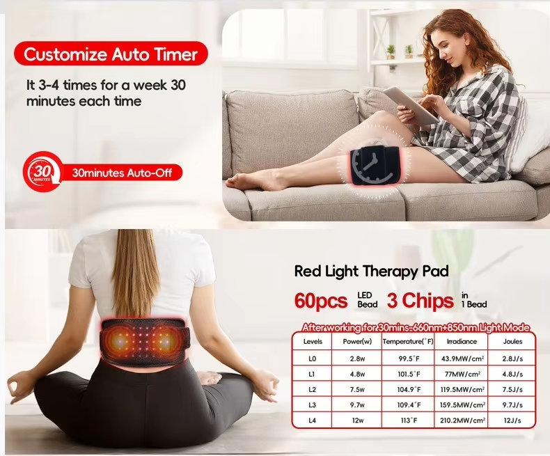Red light therapy pad