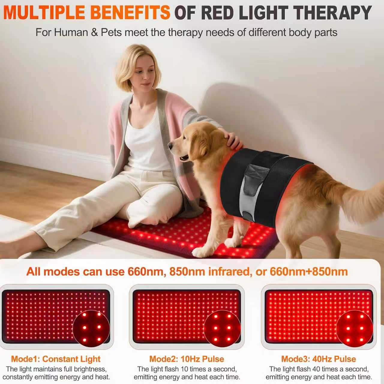 242 LED red light therapy pad