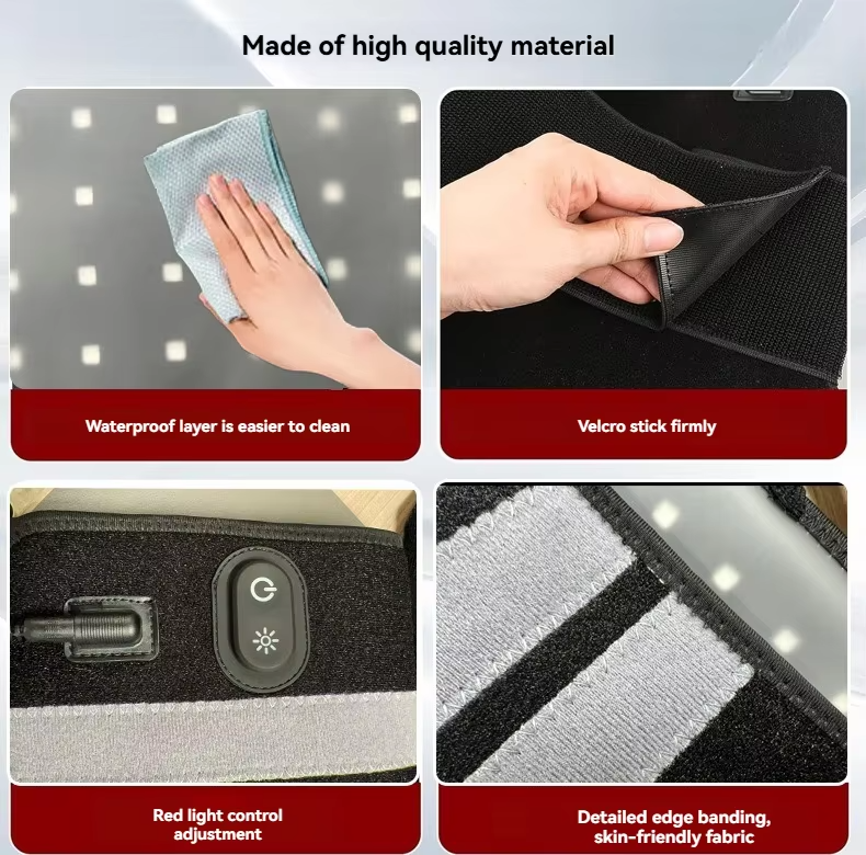 Red light therapy pad with 120 lamp beads