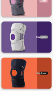 three colors of Knee brace 